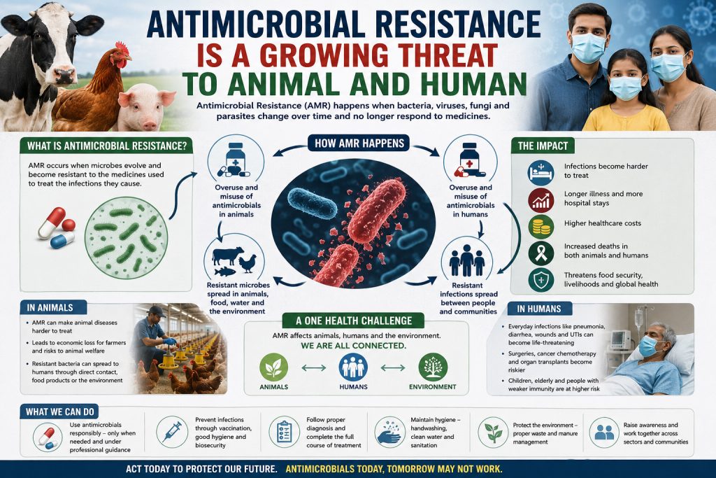Antimicrobial Resistance Is a Growing Threat to Animal and Human